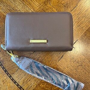 Joy Mangano Leather Wristlet